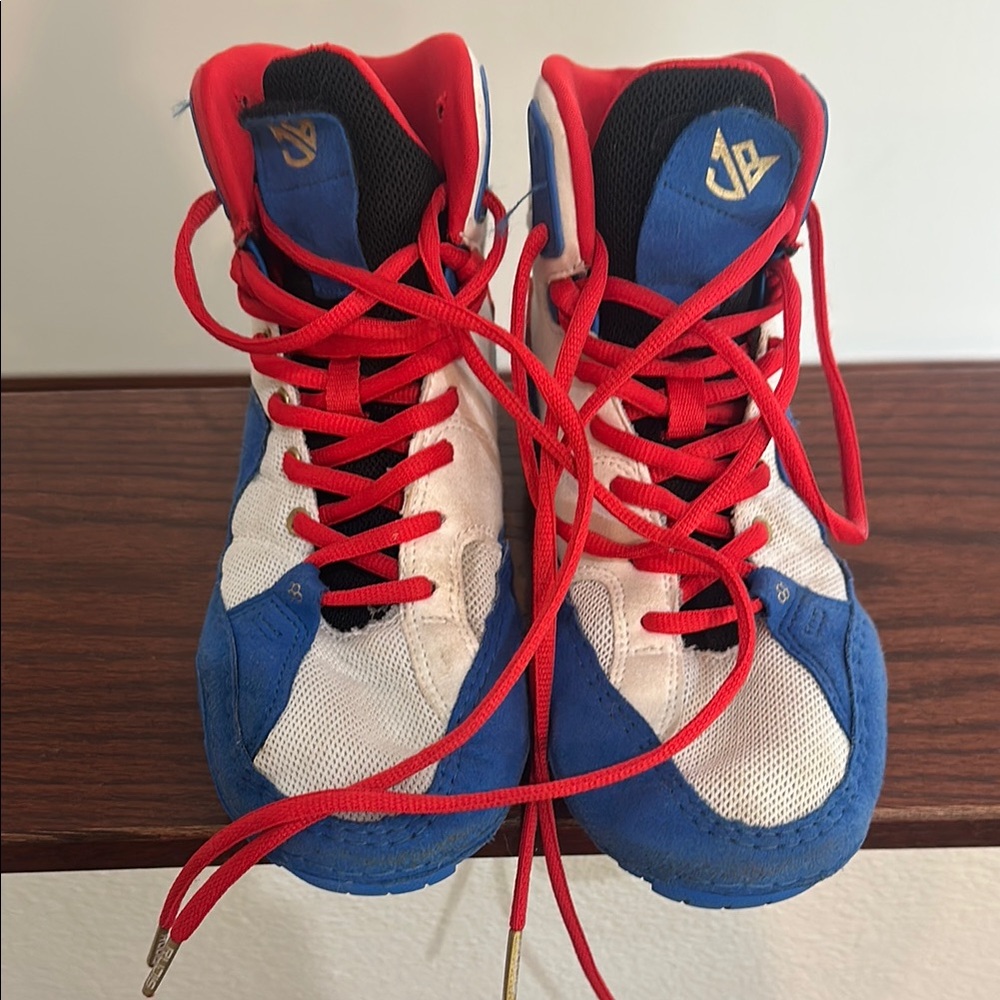 Red, White, & Blue Rudis Wrestling Shoes